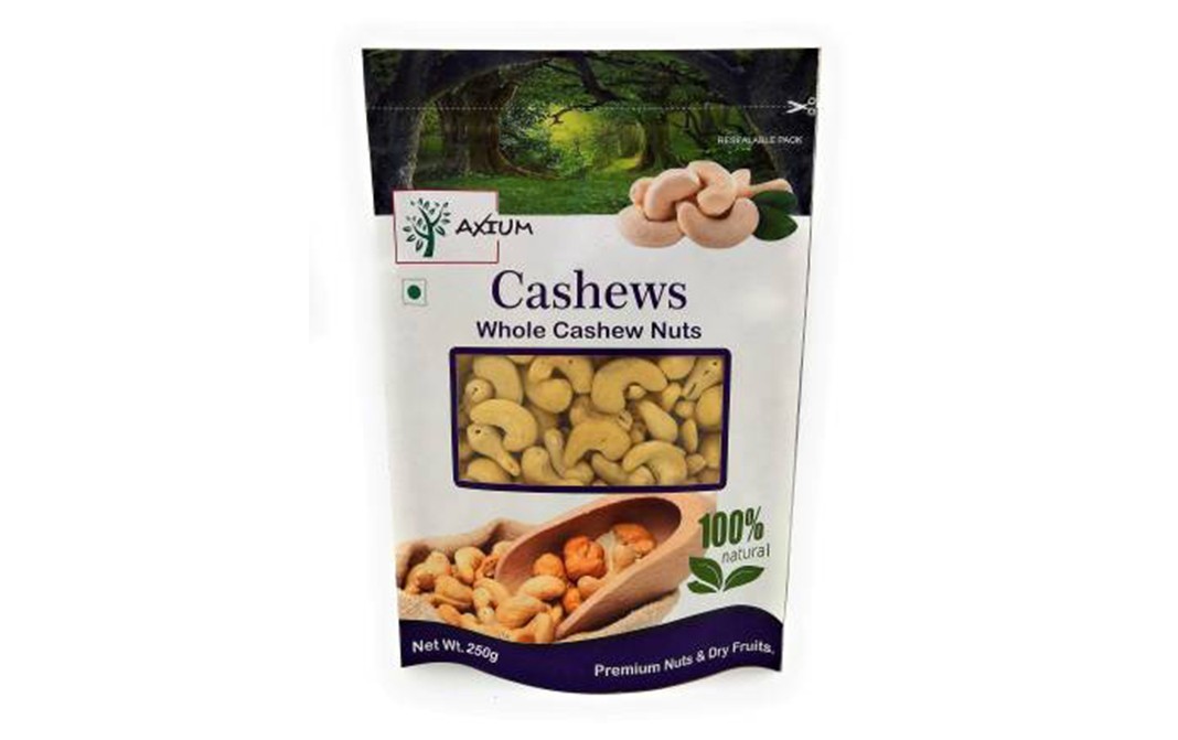 Axium Cashews Whole Cashew Nuts   Pack  250 grams